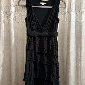 New York & Company Women’s Black Layered High Low Dress